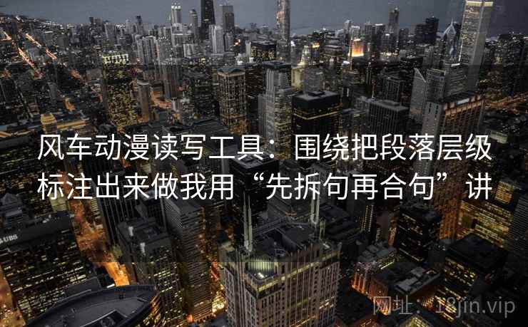 风车动漫读写工具:围绕把段落层级标注出来做我用“先拆句再合句”讲 风车动漫读写工具:围绕把段落层级标注出来做我用“先拆句再合句”讲